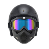 Motorcycle scooter MTB ATV Dirt Bike 3/4 Helmets Skull With Cool Glasses