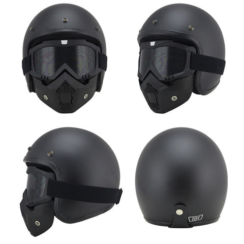 Motorcycle scooter MTB ATV Dirt Bike 3/4 Helmets Skull With Cool Glasses