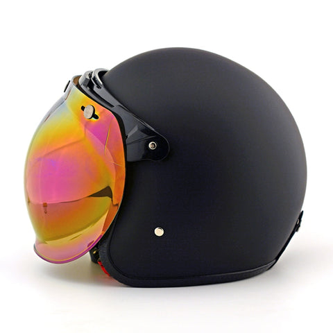 Motorcycle Vintage sunvisor bubble shield pilot retro helmet