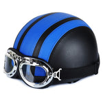 NEW Motorcycle Synthetic Leather Vintage Helmet