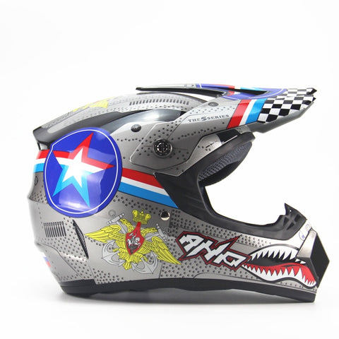 Motorcycle ATV Dirt bike Motocross shark mouth Helmet